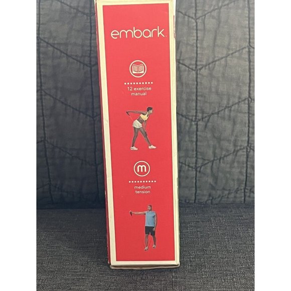 Embark Resistance Cord/Band Medium Tension w/Exercise Manual& Door Anchor - Picture 4 of 7
